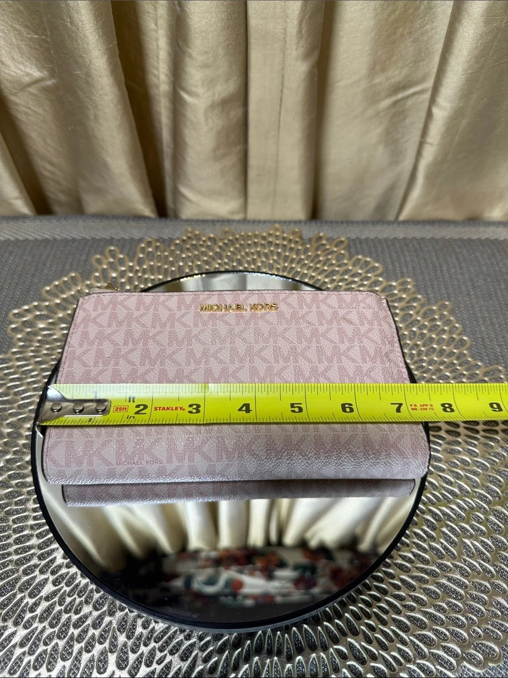 Michael Kors Blush Pink Signature Double Zip Wallet